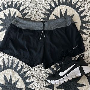 Nike dri fit lined running shorts